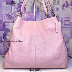 COACH LIGHT BUBBLE GUM PINK / PRARL PINK MADISON PHOEBE BAG SHOULDER PURSE TOTE
